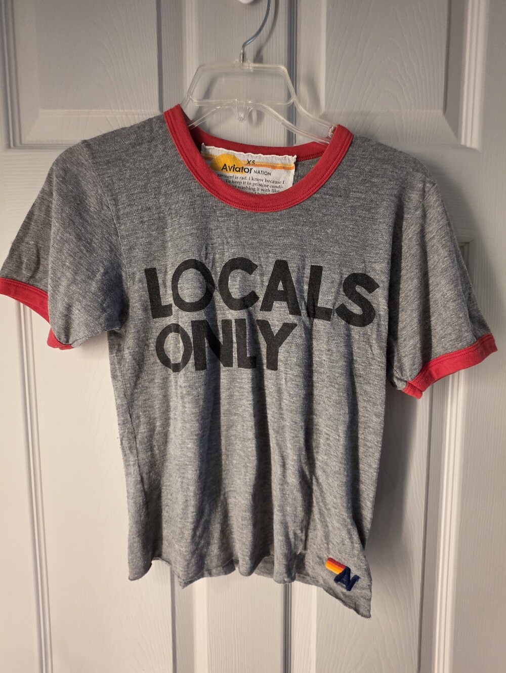 Aviator Nation Locals Only Short Sleeve Tee Size XS RARE